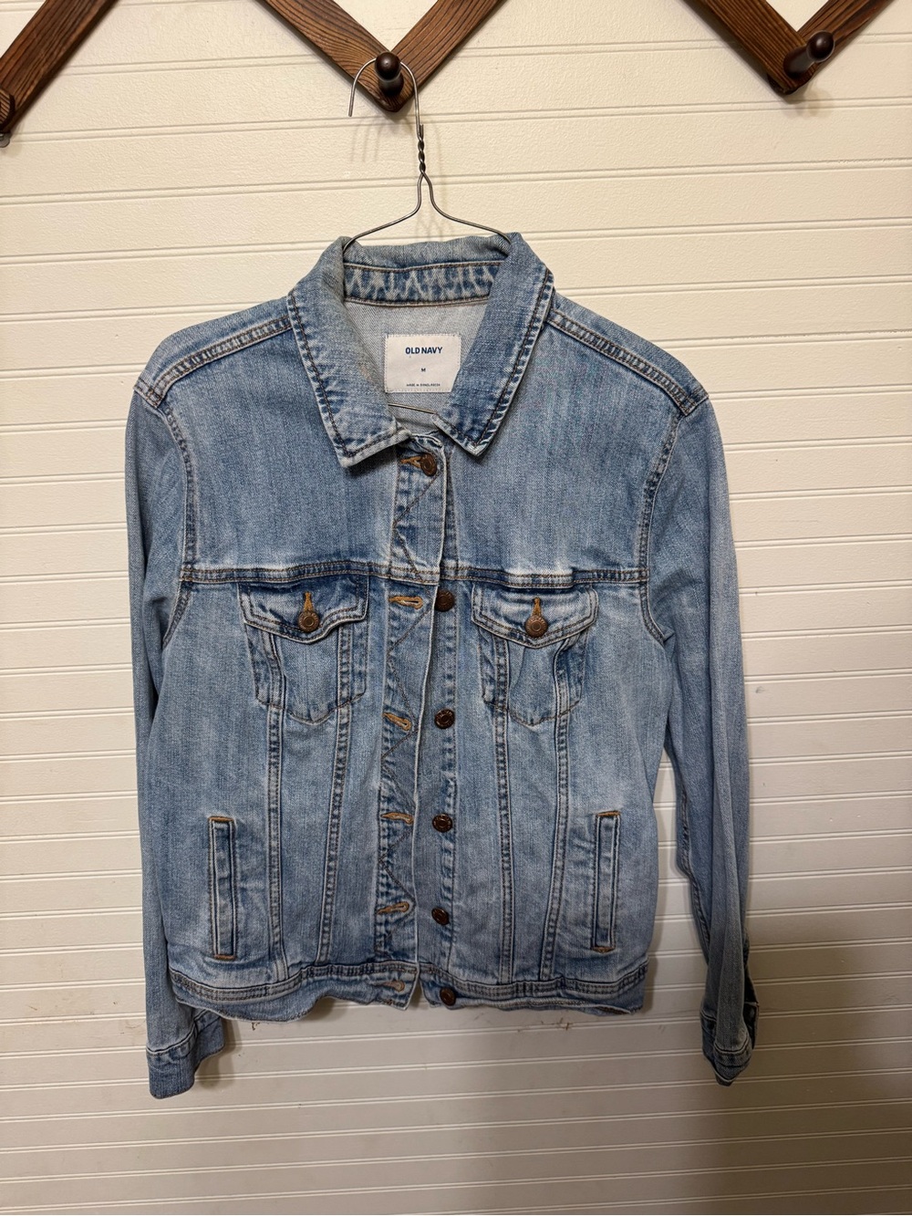 Old Navy Light Wash Blue Denim Jacket - Women's Classic Jean Jacket